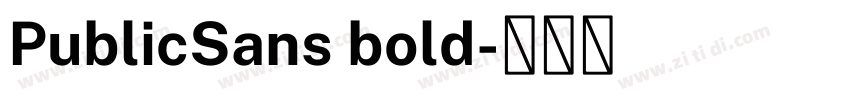 PublicSans bold字体转换